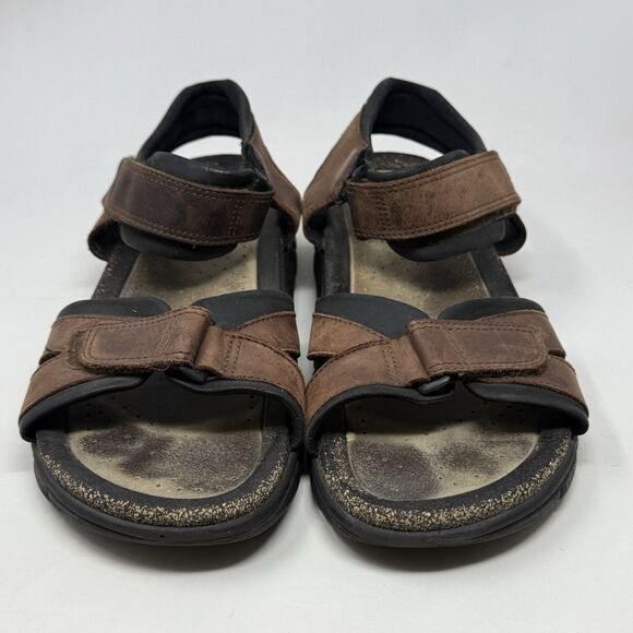 Ecco Cosmo Sandals Mens 12 - 12.5 EU 46 Brown Leather Cork Bed Hiking Outdoor main image 10